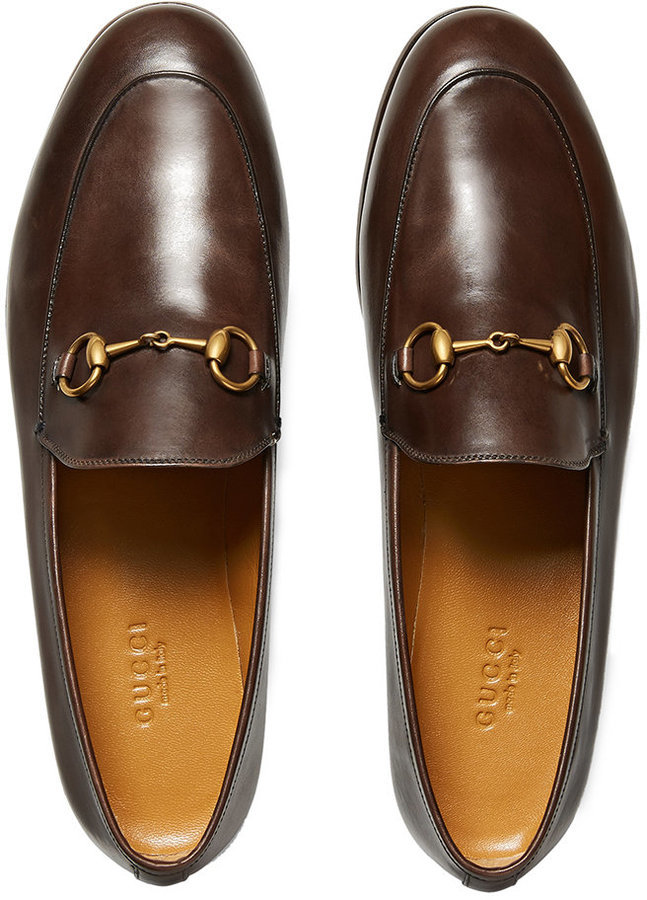 Gucci Jordaan Leather Loafers, $830 | farfetch.com | Lookastic