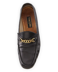 Tom Ford Leather York Chain Loafer