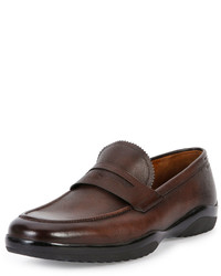 Bally Micson Leather Penny Loafer Brown