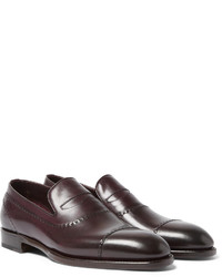 Brioni Polished Leather Penny Loafers