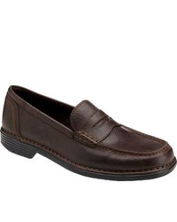 Rockport Washington Square Penny Dark Brown Full Grain Leather Penny Loafers