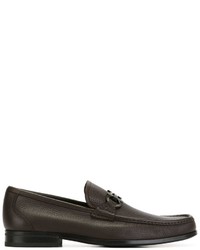 Ferragamo Gancini-buckle leather loafers - Neutrals