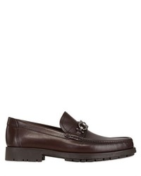 Salvatore Ferragamo Master Brushed Leather Loafers