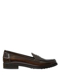 Tod's 25mm Brushed Leather Penny Loafers