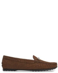 Tod's Tods Croc Embossed Double T Loafer
