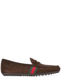 Gucci Web Trim Penny Loafers