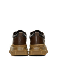 MSGM Brown Chunky Double Sole Sneakers