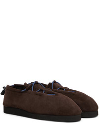 Auralee Brown Foot The Coacher Edition Cord Sneakers
