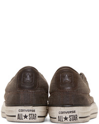 Converse By John Varvatos Brown Canvas Chuck Taylor Vintage Sneakers