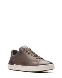 Clarks Court Lite Sneaker In Stone Leather At Nordstrom
