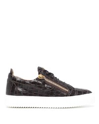 Giuseppe Zanotti Crocodile Effect Sneakers