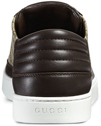 Gucci Gg Supreme Leather Low Top Sneaker Brown