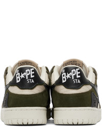 BAPE Khaki Sk8 Sta 4 Sneakers
