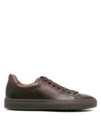 Doucal's Lace Up Leather Sneakers