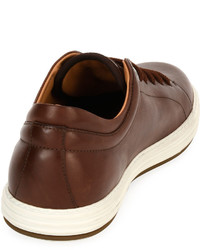 Salvatore Ferragamo Leather Low Top Sneaker Brown