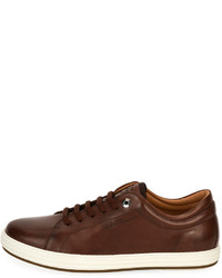 Salvatore Ferragamo Leather Low Top Sneaker Brown