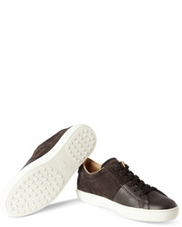 Tod's Panelled Suede And Leather Sneakers