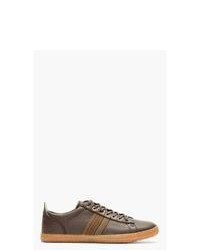 Paul Smith Jeans Brown Leather Osmo Sneakers