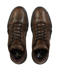 Giuseppe Zanotti Talon Lace Up Leather Sneakers