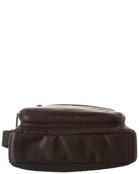 Kenneth Cole Reaction Columbian Leather 225 Single Gusset Top Zip Day Bag Messenger Bags