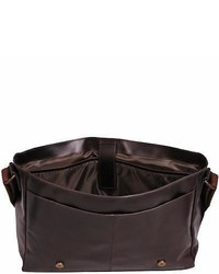 Wilsons Leather Dakota Skinny Strap Leather Messenger Bag Brown