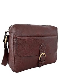 Hidesign Giles Casual Leather Messenger Brown