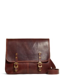 Brooks Brothers Jw Hulme Leather Flap Messenger Bag