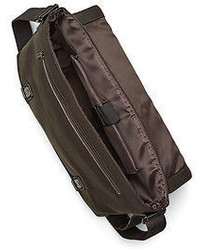 Kenneth Cole Leather Buckle Messenger Bag