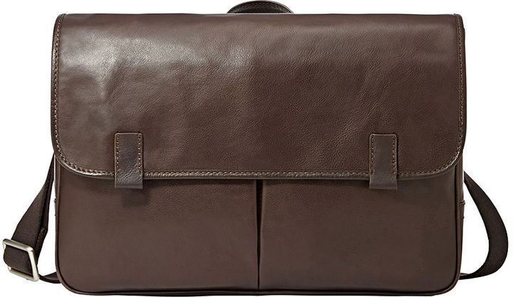 fossil messenger bag leather