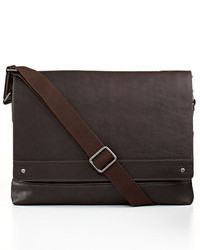 Kenneth Cole New York Leather Laptop Messenger Bag