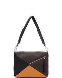 Loewe Orange And Brown Puzzle Messenger Bag