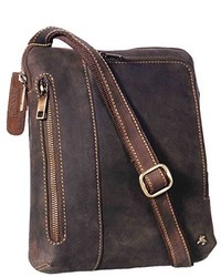 Dark Brown Leather Messenger Bag