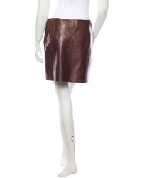 J. Mendel Leather Skirt