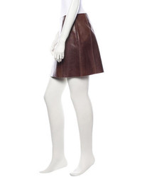 J. Mendel Leather Skirt
