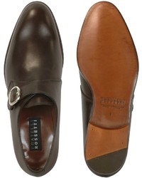 Fratelli Rossetti Dark Brown Calf Leather Monk Strap Shoes