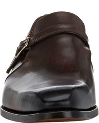 Harris Monk Strap Shoes Brown