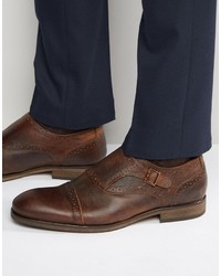 Selected Homme Bolton Leather Monk Shoes