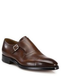 Bally Monk Strap Leather Dress Shoes