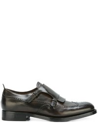 Silvano Sassetti Perforated Detail Monk Shoes