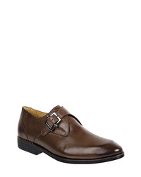 Dark Brown Leather Monks for Men | Lookastic