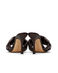 Bottega Veneta Brown Intrecciato Lido Heeled Sandals