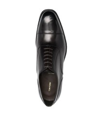 Tom Ford Almond Toe Calf Leather Oxford Shoes
