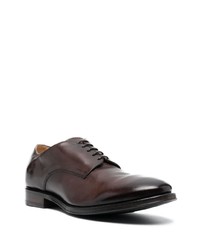 Alberto Fasciani Almond Toe Leather Oxford Shoes