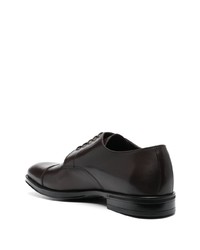Canali Almond Toe Leather Oxford Shoes