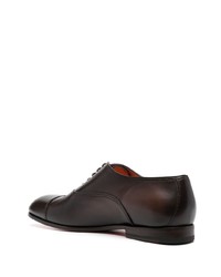 Santoni Almond Toe Leather Oxford Shoes