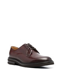 Brunello Cucinelli Almond Toe Leather Oxford Shoes