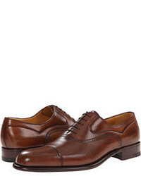 a. testoni Black Label Washed Calf Oxford With Cap Toe Lace Up Cap Toe Shoes