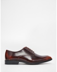 Asos Brand Oxford Shoes In Tan Leather