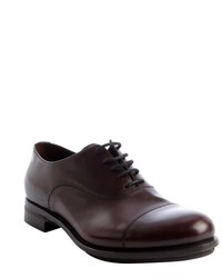 Prada Brown Leather Lace Up Oxfords
