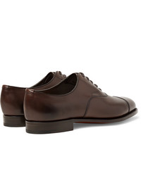Edward Green Chelsea Cap Toe Burnished Leather Oxford Shoes